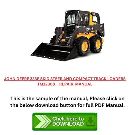 john deere 333e skid steer for sale|john deere 333e owners manual.